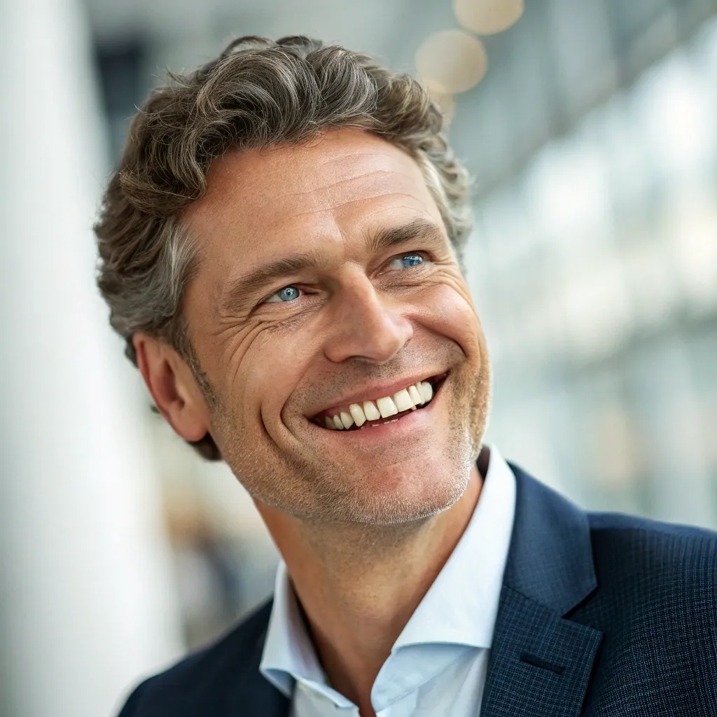 Portrait of a satisfied client